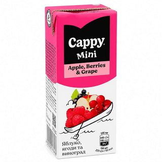 Сік Cappy Mini нектар з яблук, винограду та ягід (0.2л)