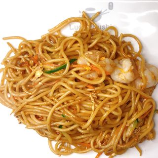 64. Spaghetti con gamberi