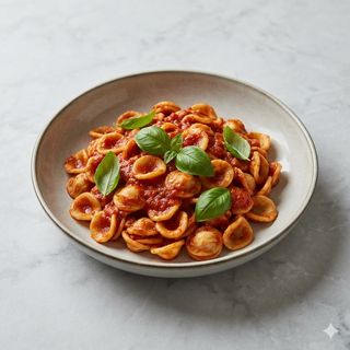 Orecchiette sugo e basilico