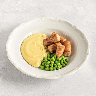 Колбаски с картофельным пюре