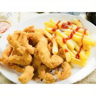N1. Pollo Empanado Y Patatas Fritas