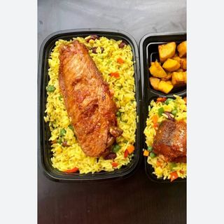FRIED RICE X BIG TURKEY X COLESLAW / PLANTAIN 