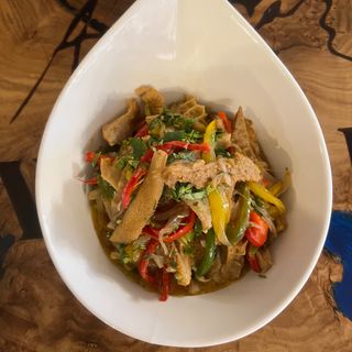 Горячий салат из требухи 