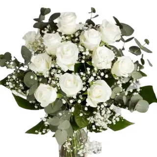 Ramo 12 Rosas Blancas