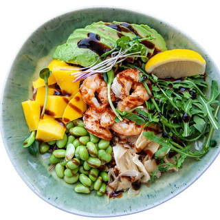 БОУЛ З КРЕВЕТКАМИ ГРИЛЬ на основі кус кусу  (430 г)