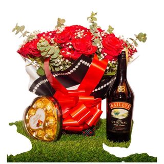 Standing bouquet baileys and chocolates