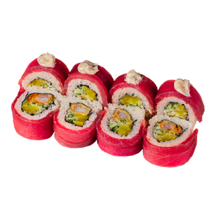 Roll tuńczyk z sosem truflowym