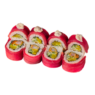 Roll tuńczyk z sosem truflowym