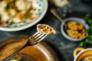 pierogi z kaszotto borowikowym i nutą białego wina