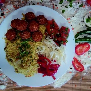 Meniu couscous falafel (vegan)