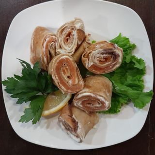 Блинчики с семгой