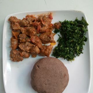 Beef Fry with Ugali Brown