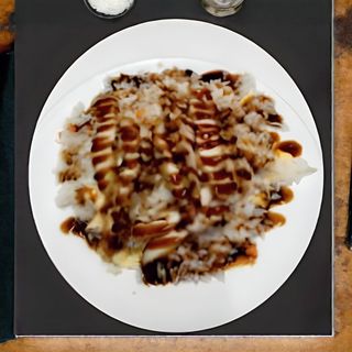 35 Arroz Con Pollo Rebozado Y Salsa Teriyaki