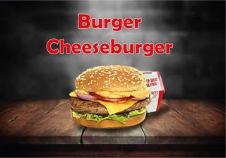 2 Menus Cheese Burger (Frites + Boissons) = 3