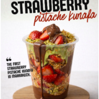  Strawberry   pistache kunafa    