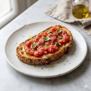 Tostada Con Tomate Y Aceite De Oliva