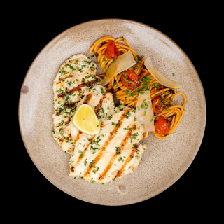 Poulet À La Sicilienne Et Spaghetti Tomate