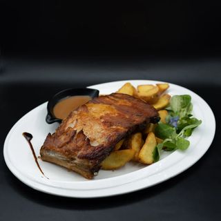 Costite de porc marinate in bere cu mustar