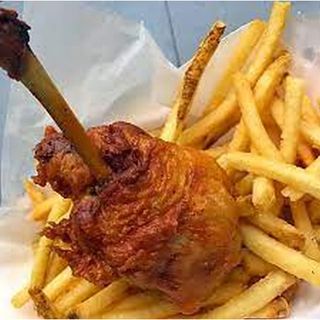 Chicken Lollipops with Chips and a Soda