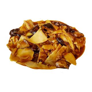 Bambú Y Setas Chinas Salteadas