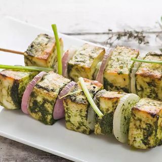 Paneer Tikka de hortelã/Paneer Pudina Tikka