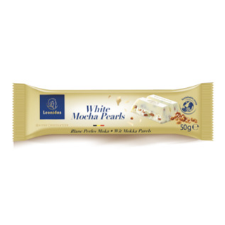 Barra Chocolate Blanco Y Perlas De Moka 50 Gr. 