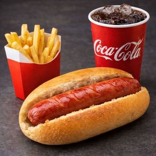 Salchicha + Fritas + Bebida