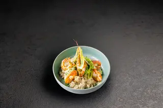 Riz blanc dynamite crevette