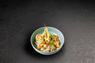 Riz blanc dynamite crevette