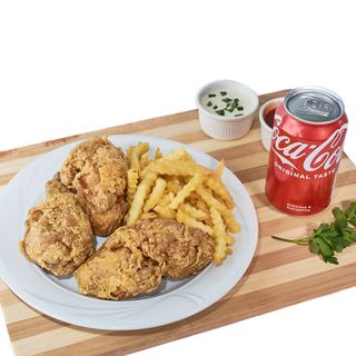 Menú Pollo Frito Individual