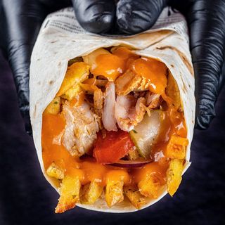 Shaorma lipie mare cu ciolan afumat de porc