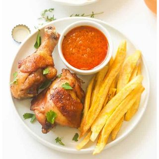 Chicken Lap With Plantain Fries