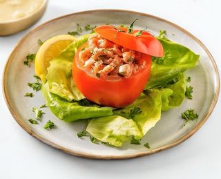 Pomodoro con gamberetti