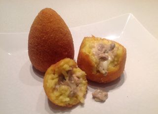 Arancina con funghi