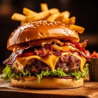 Burger con bacon