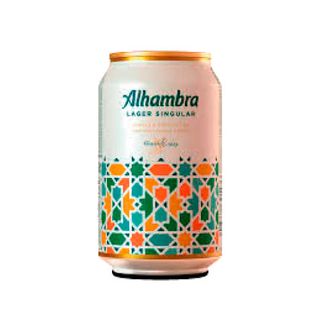 Lata de cerveza Alhambra Lager Singular