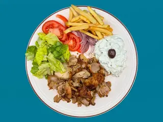 Gyros di pollo al piatto