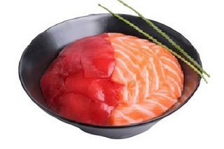 Chirashi de atún y salmón