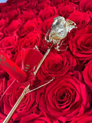 Trandafir Real Placat Cu Aur 24k