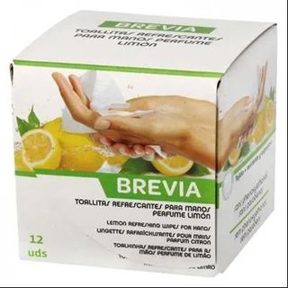 Toallitas Refrescamtes Para Manos Perfume Limón Brevia 12 Ud