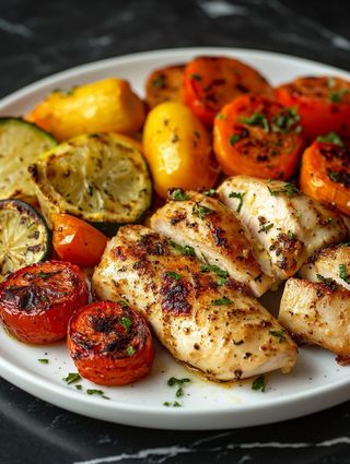 Filet poulet aux légumes