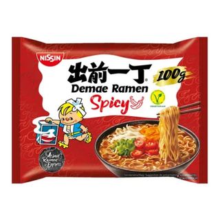 Fideos instantáneos Nissin Demae Ramen sabor picante (100 gr)