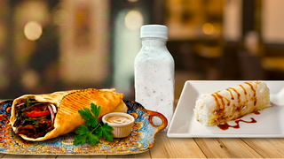 PITA KRAFT GYROS WOŁ-BARANI  L + AYRAN + BAKLAWA KOKOSOWA