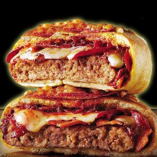 Pizza burguer de ternera