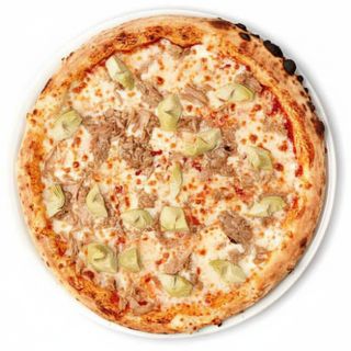 Pizza tonno y alcachofas
