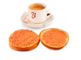 Café o infusión con mollete, tostada o barrita a la plancha