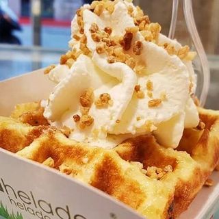 Gofre de dulce de leche