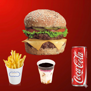 Cheese Burger + Frites + Tiramisu + Boisson au choix