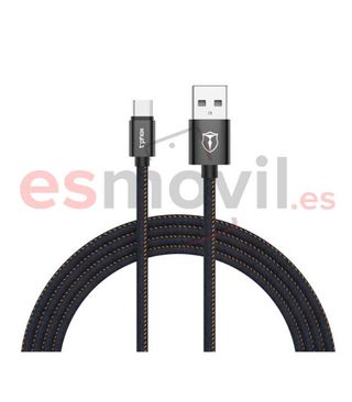 T-Phox Jeans Cable USB a Tipo C 2.4A (1 m) negro