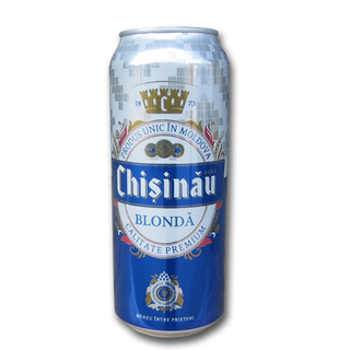 Пиво Chisinau Blonda в банке/ Bere chisinau blonda  can